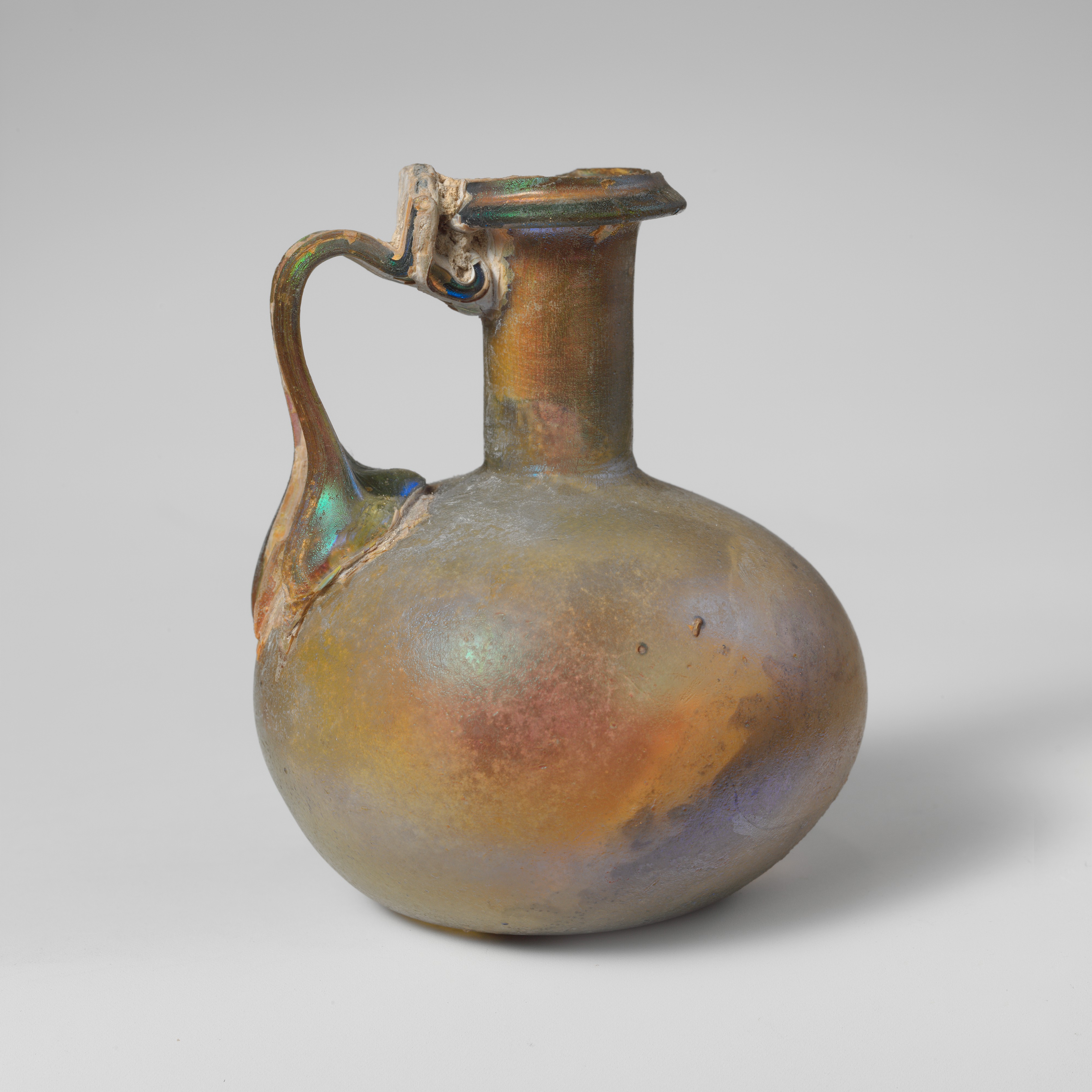 Ancient Iridescent Glass Jug