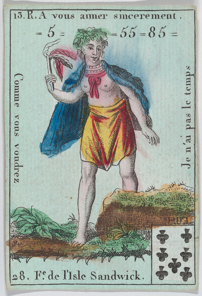 Antique Sandwich Island Figure Playing Card