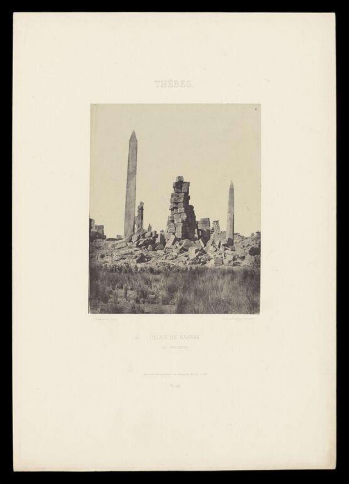Thebes Karnak Obelisk Ruins