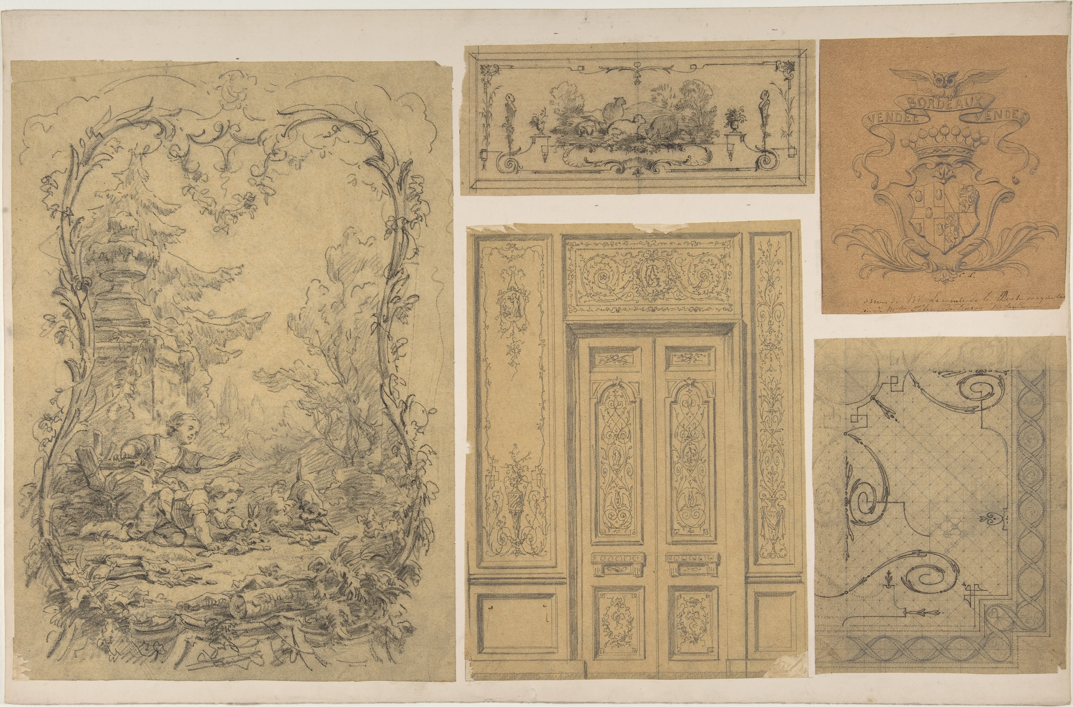 Collection of European Decorative Design Sketches