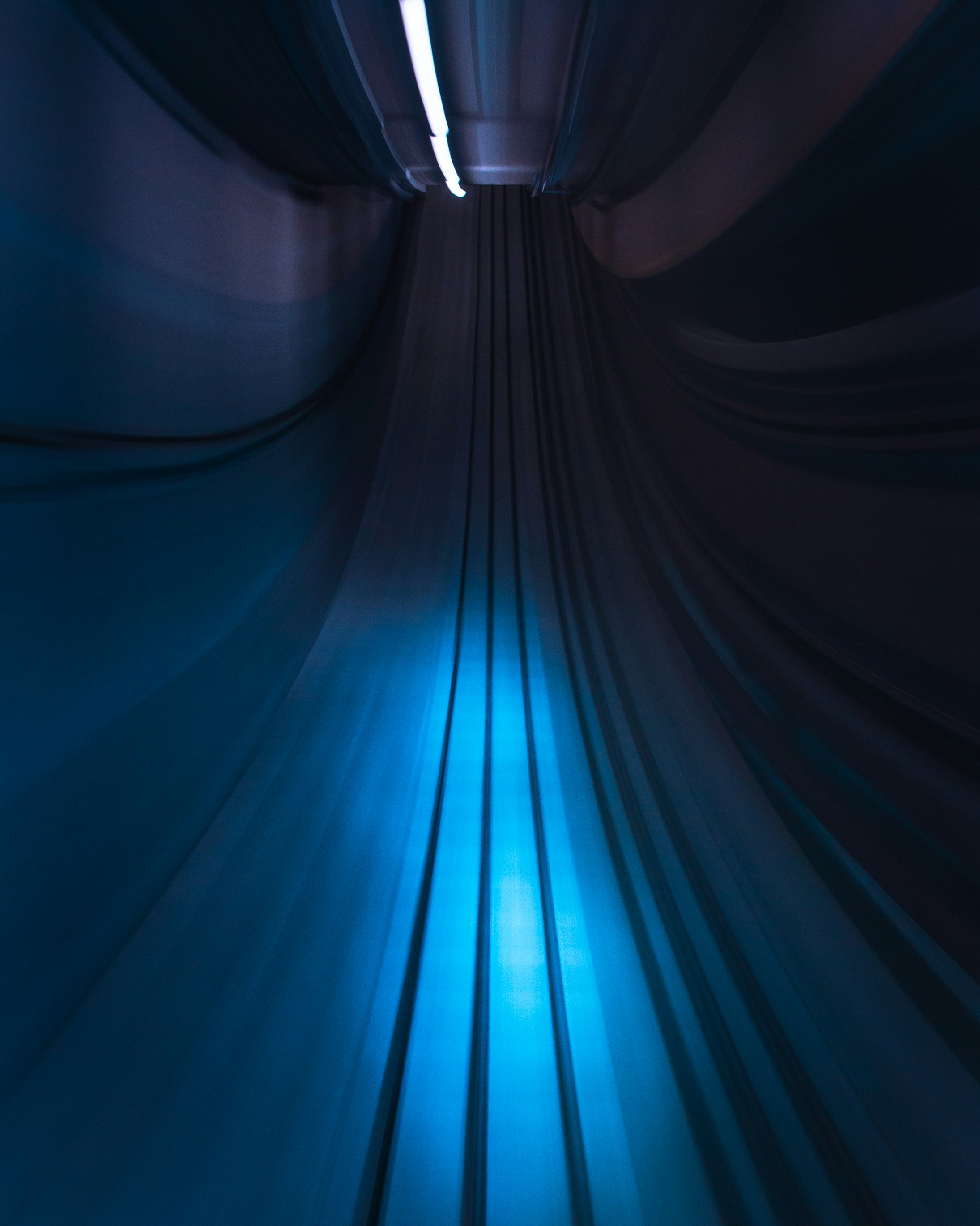 Blue Light Moving Tunnel