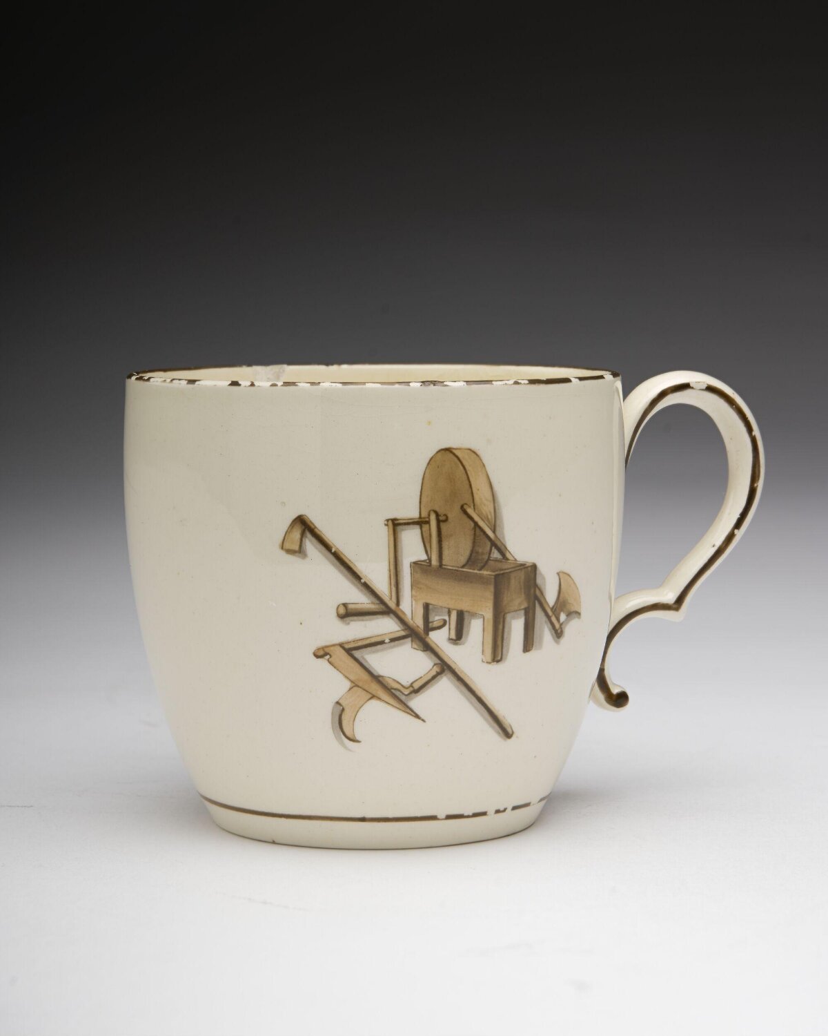 Ceramic Mug with Hand-painted Tools