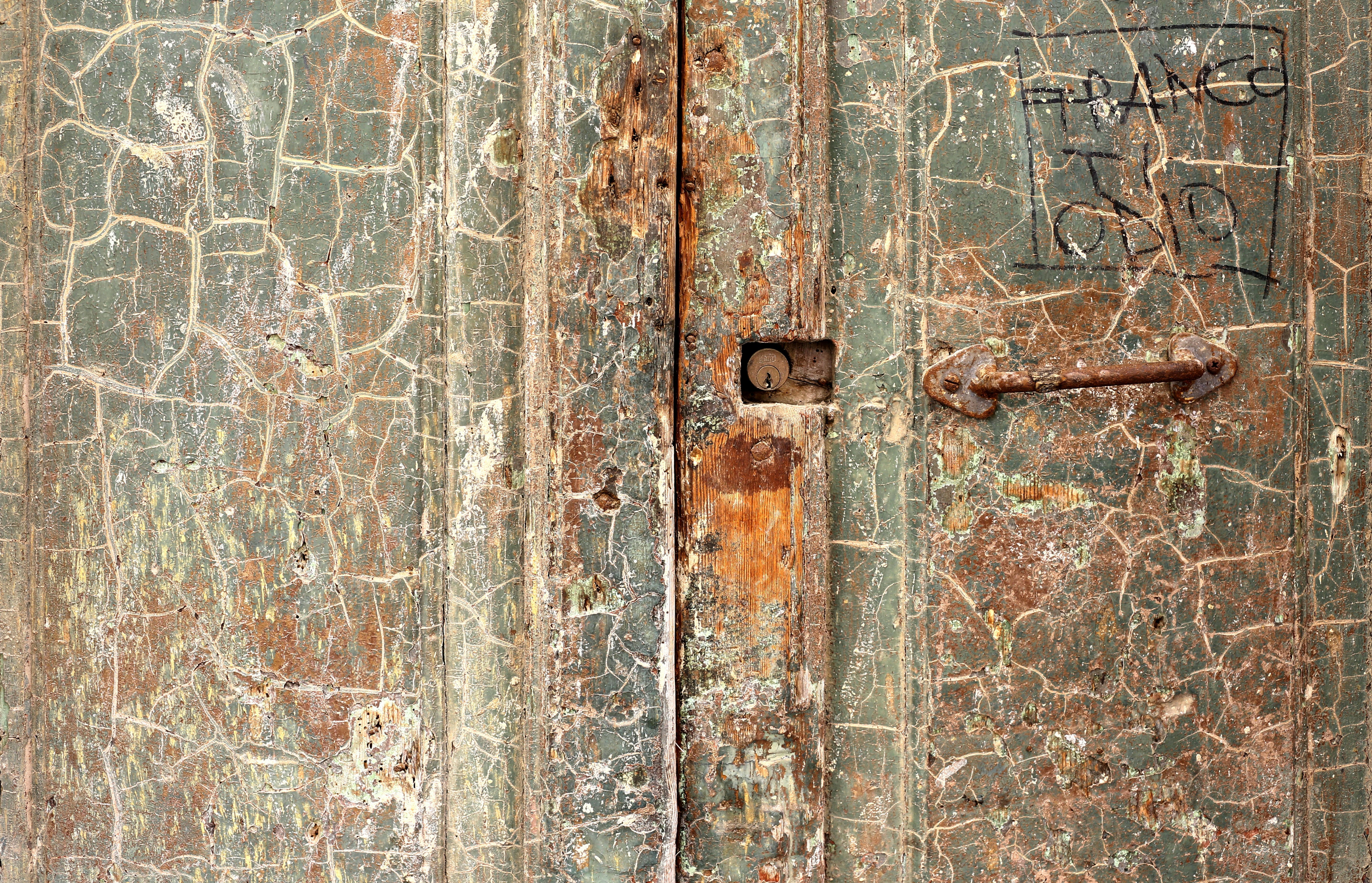 Weathered Old Wooden Door