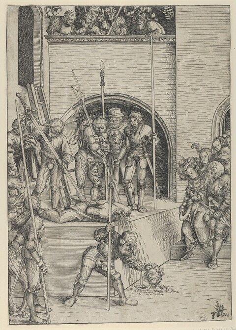 Beheading Scene Woodcut
