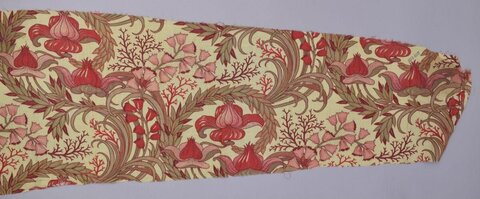 Vintage Floral Patterned Fabric Sample