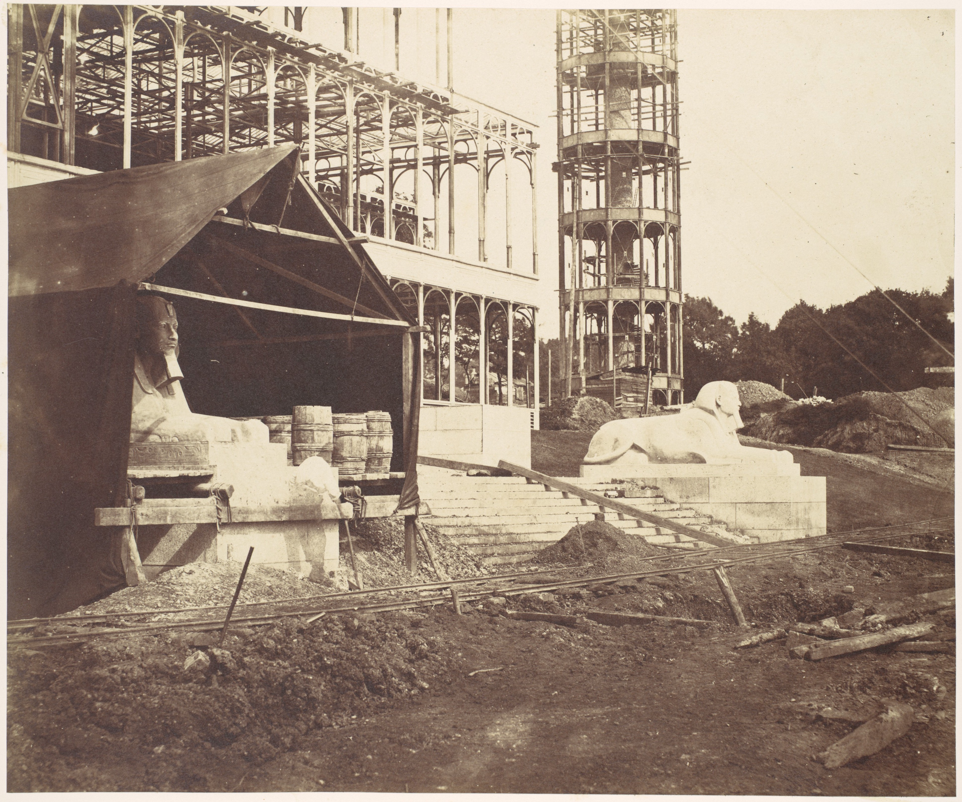 Construction Site with Two Sphinxes