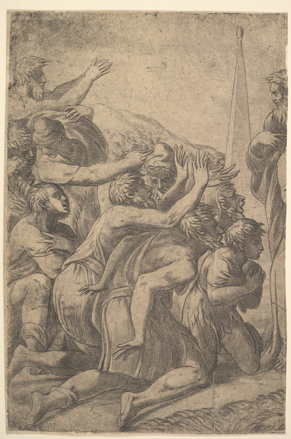 Group of Supplicants Approaching a Figure