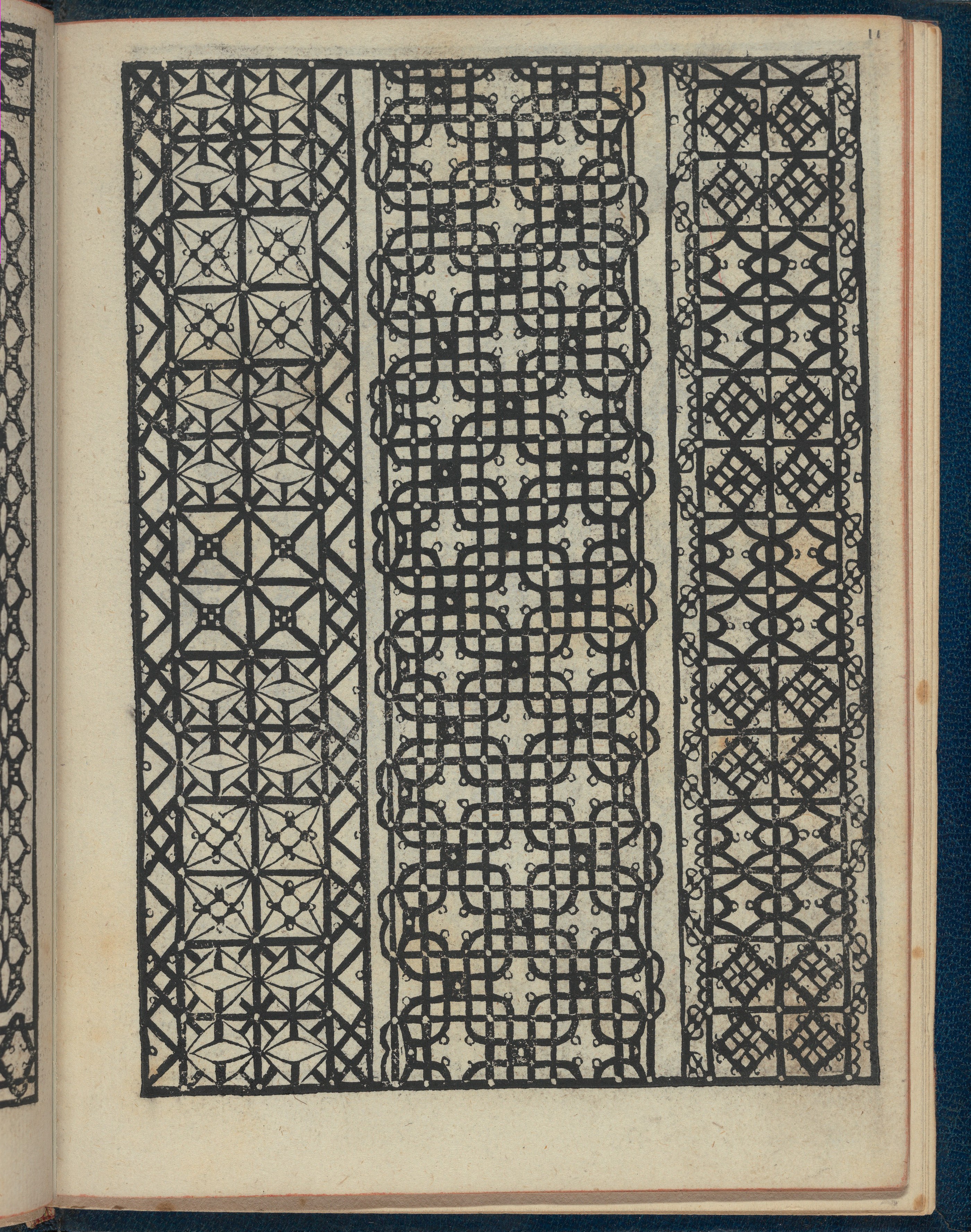 Vintage Geometric Pattern on Old Book Page