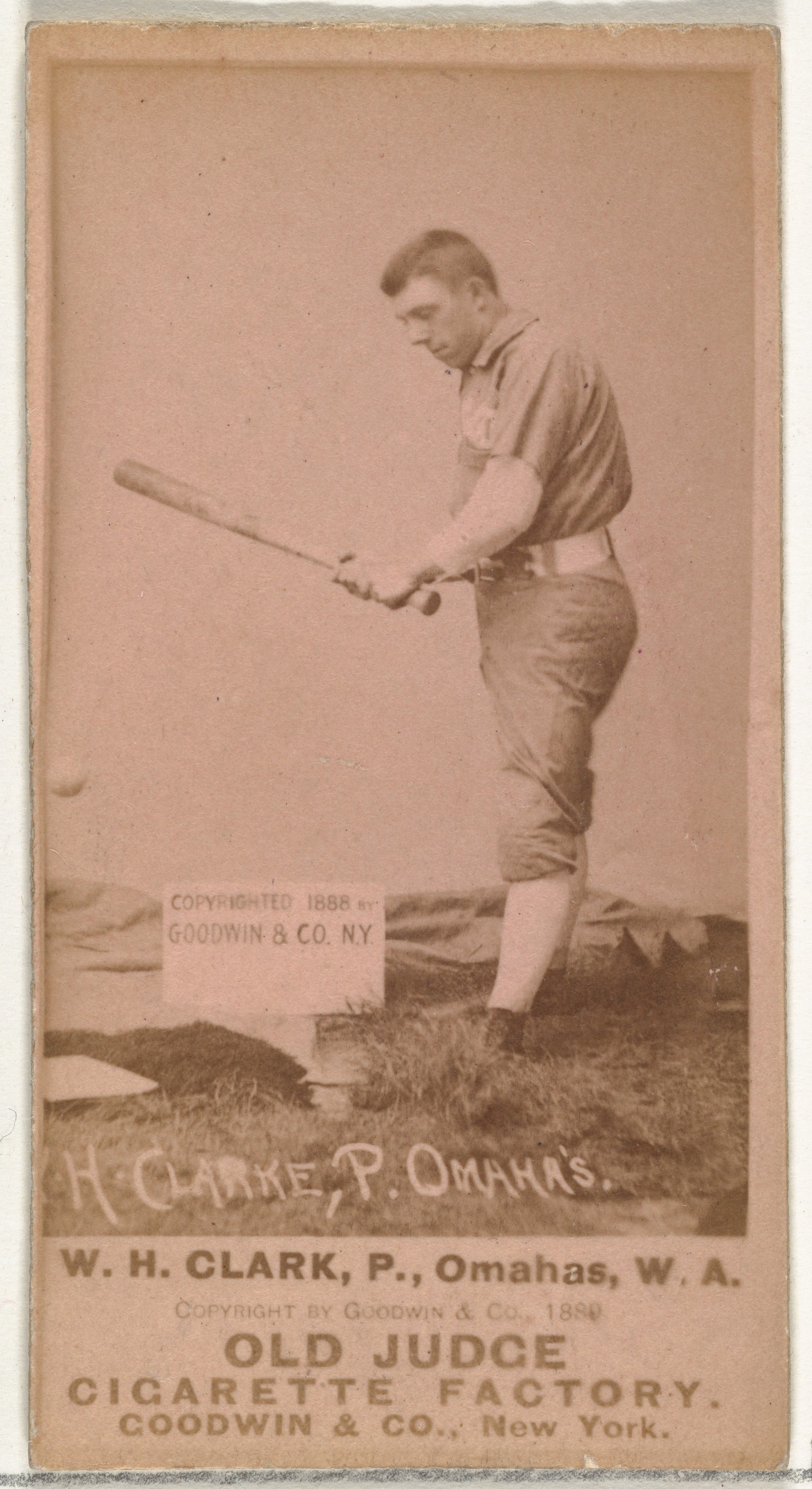 Vintage 1888 Baseball Cigarette Card