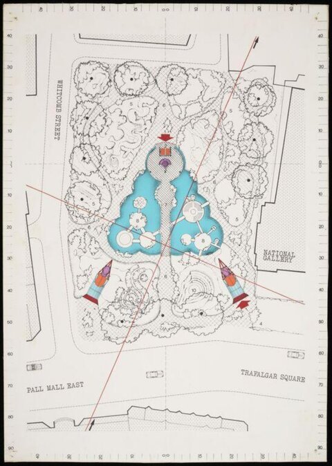 Site Plan of Garden Near Trafalgar Square