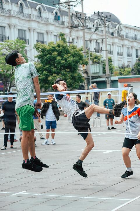 Outdoor Sepak Takraw Match