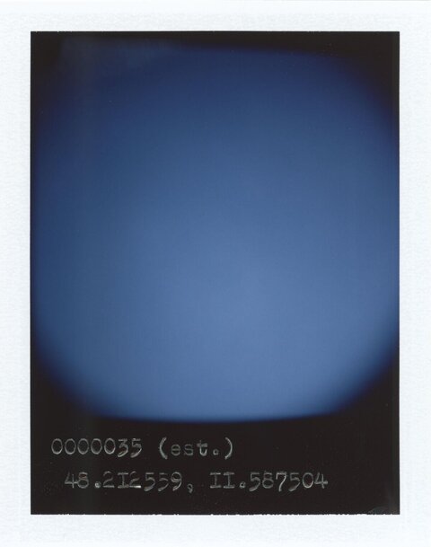 Polaroid Blue Sky With Coordinates