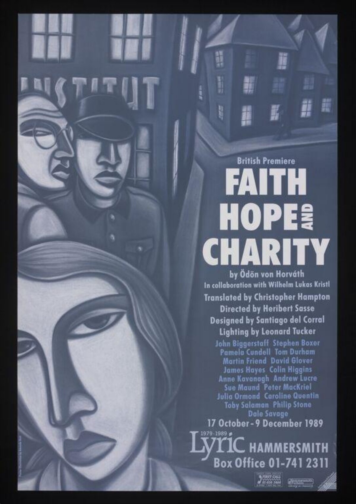 Faith Hope and Charity 1989 Theatre Poster