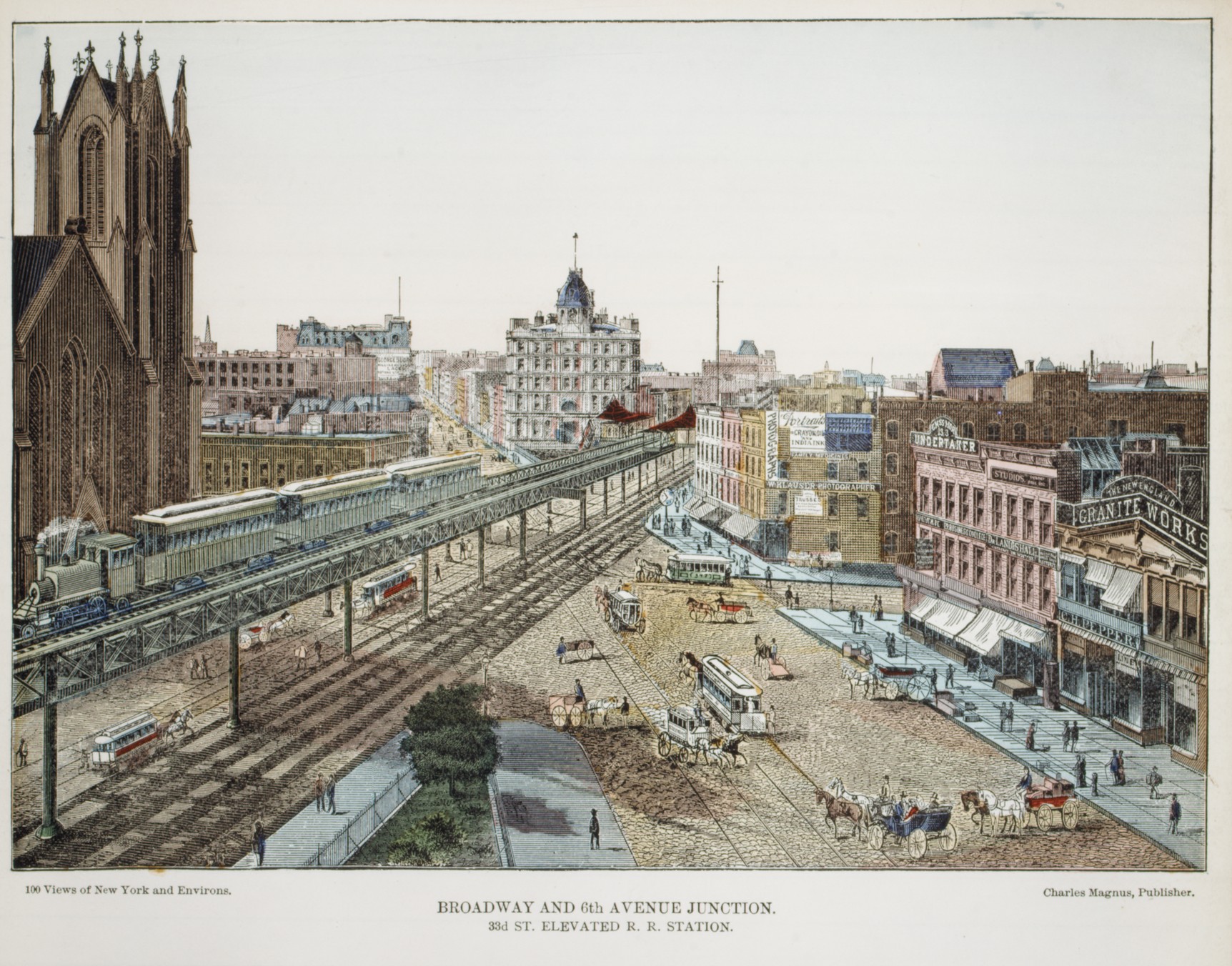 Vintage New York Broadway 6th Avenue Junction