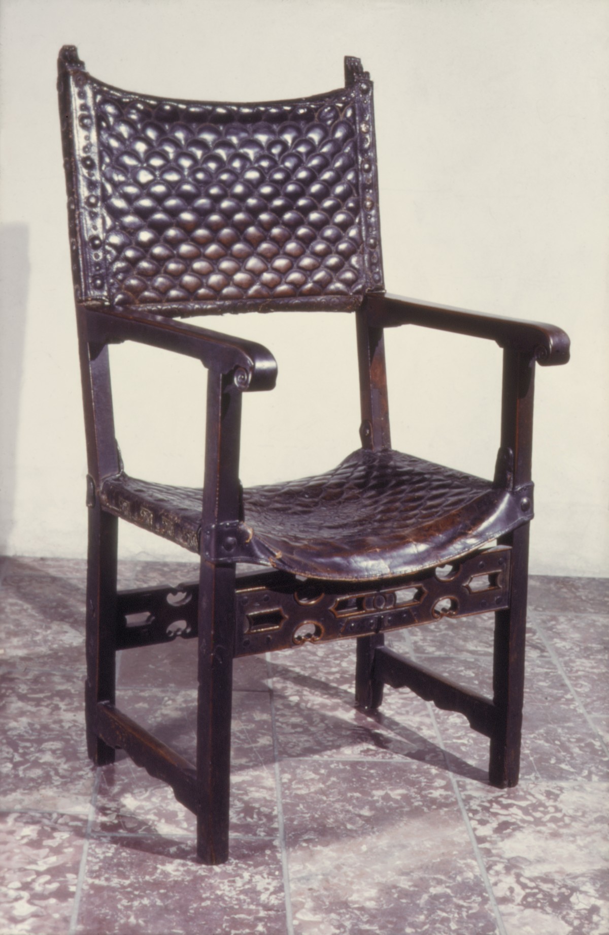 Antique Quilted Leather Armchair