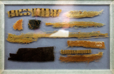Framed Ancient Textile Fragments