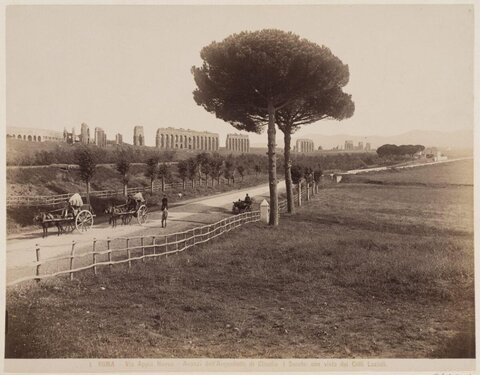 Rome Aqueduct Ruins Countryside View