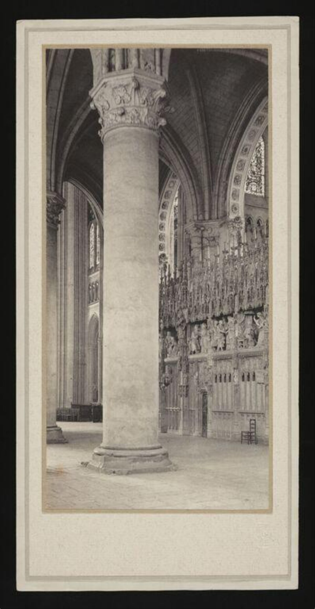 Cathedral Interior with Large Column