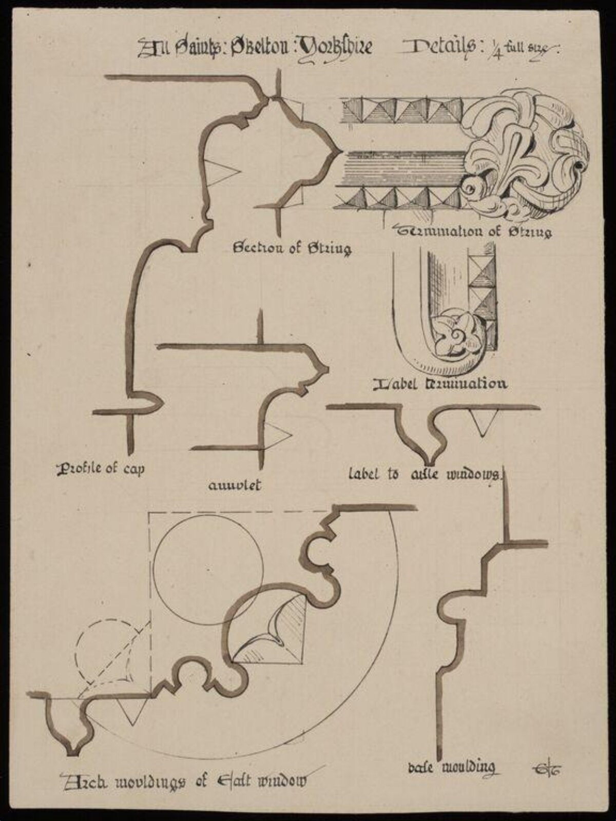 Hand-Drawn Church Architectural Details