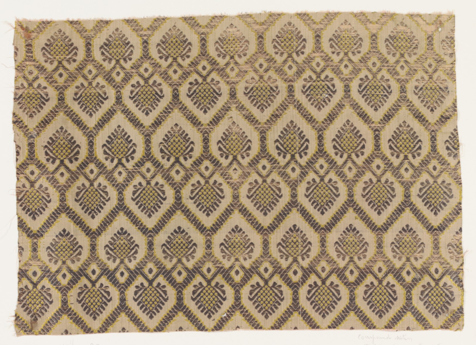 Antique Geometric Patterned Textile Fragment