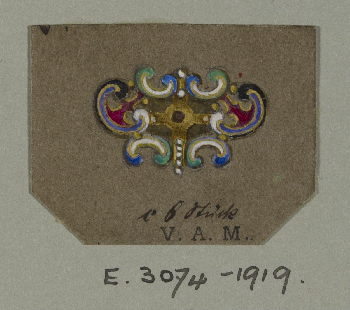Enamel Brooch Design Sketch