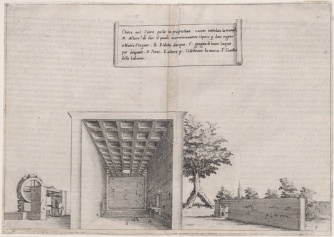 Etching of a Church in Cairo
