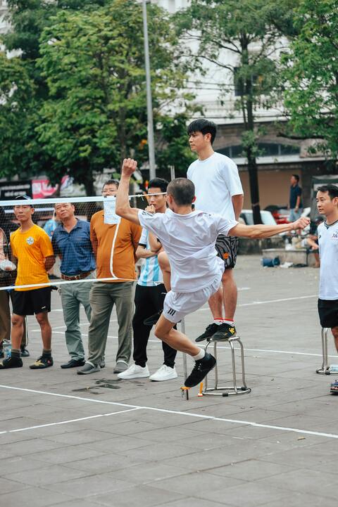 Outdoor Street Takraw Match