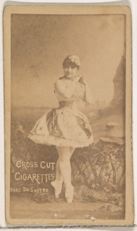 Vintage Cigarette Card Portrait of Miss De Sottes