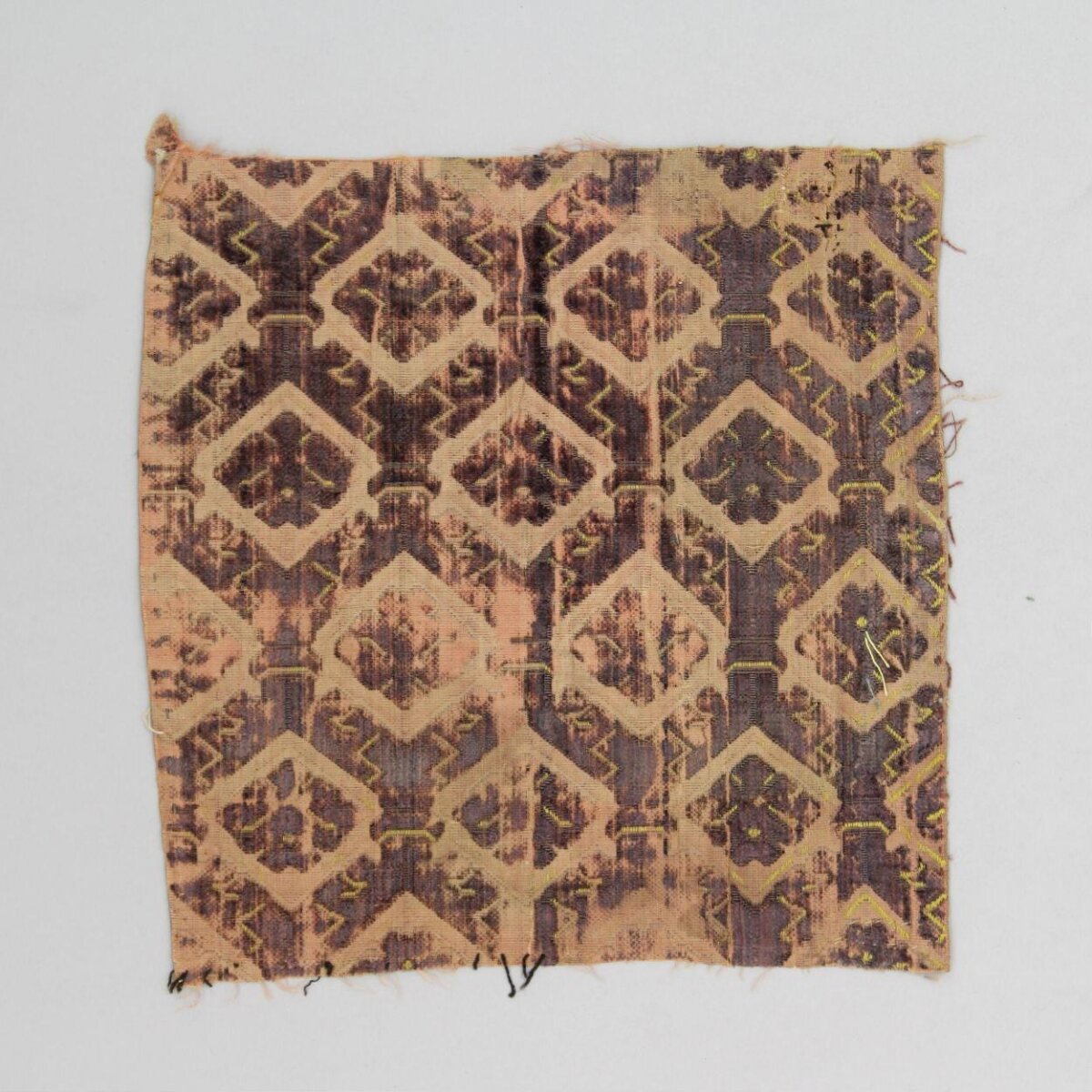 Antique Geometric Pattern Textile Fragment