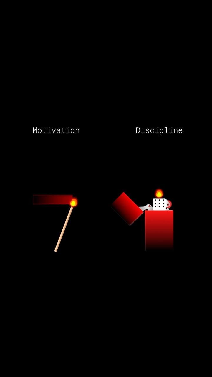 Motivation vs Discipline Visual Metaphor