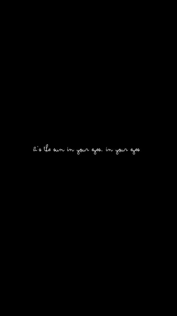 Lyric Text on Black Background