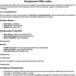 Employment Offer Letter