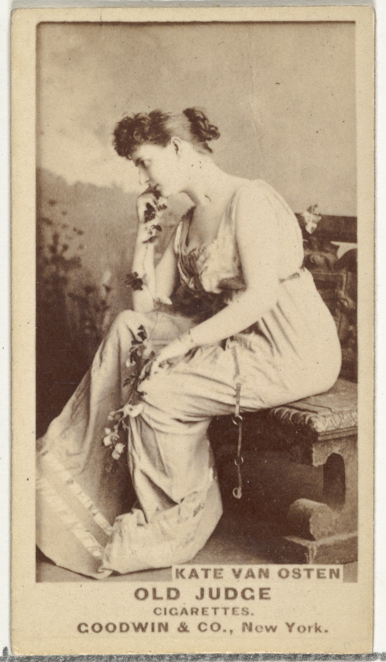 Old Judge Cigarette Card of Kate Van Osten