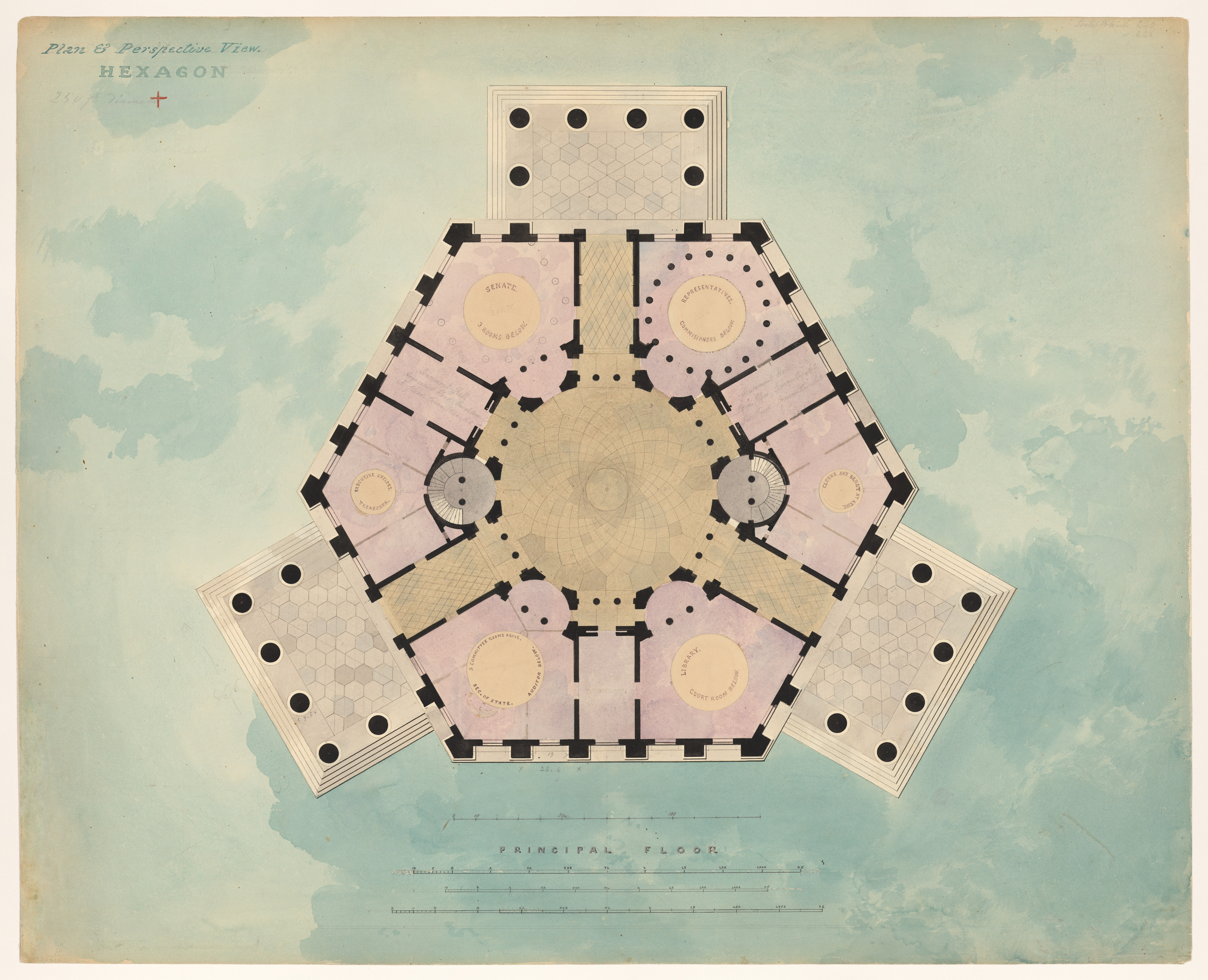 Hexagon Principal Floor Architectural Plan