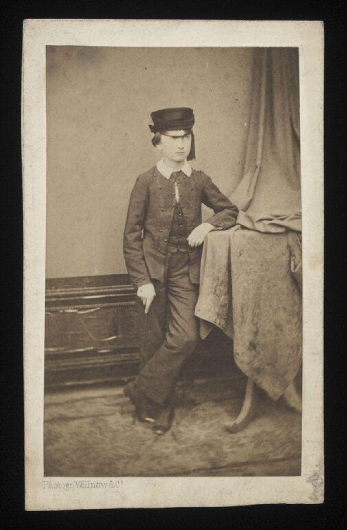 Vintage Portrait of Boy in Uniform