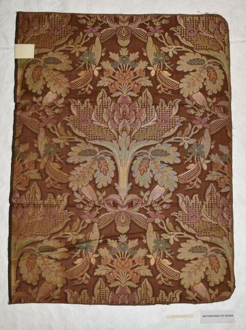 Vintage Floral Woven Textile Sample