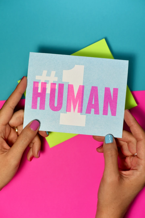 Hands Holding #1 Human Card