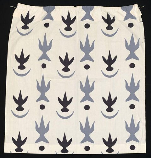 Abstract Geometric Patterned Curtain Fabric