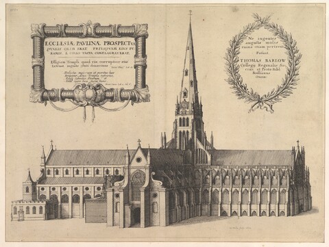Engraving of Old St Paul's Cathedral