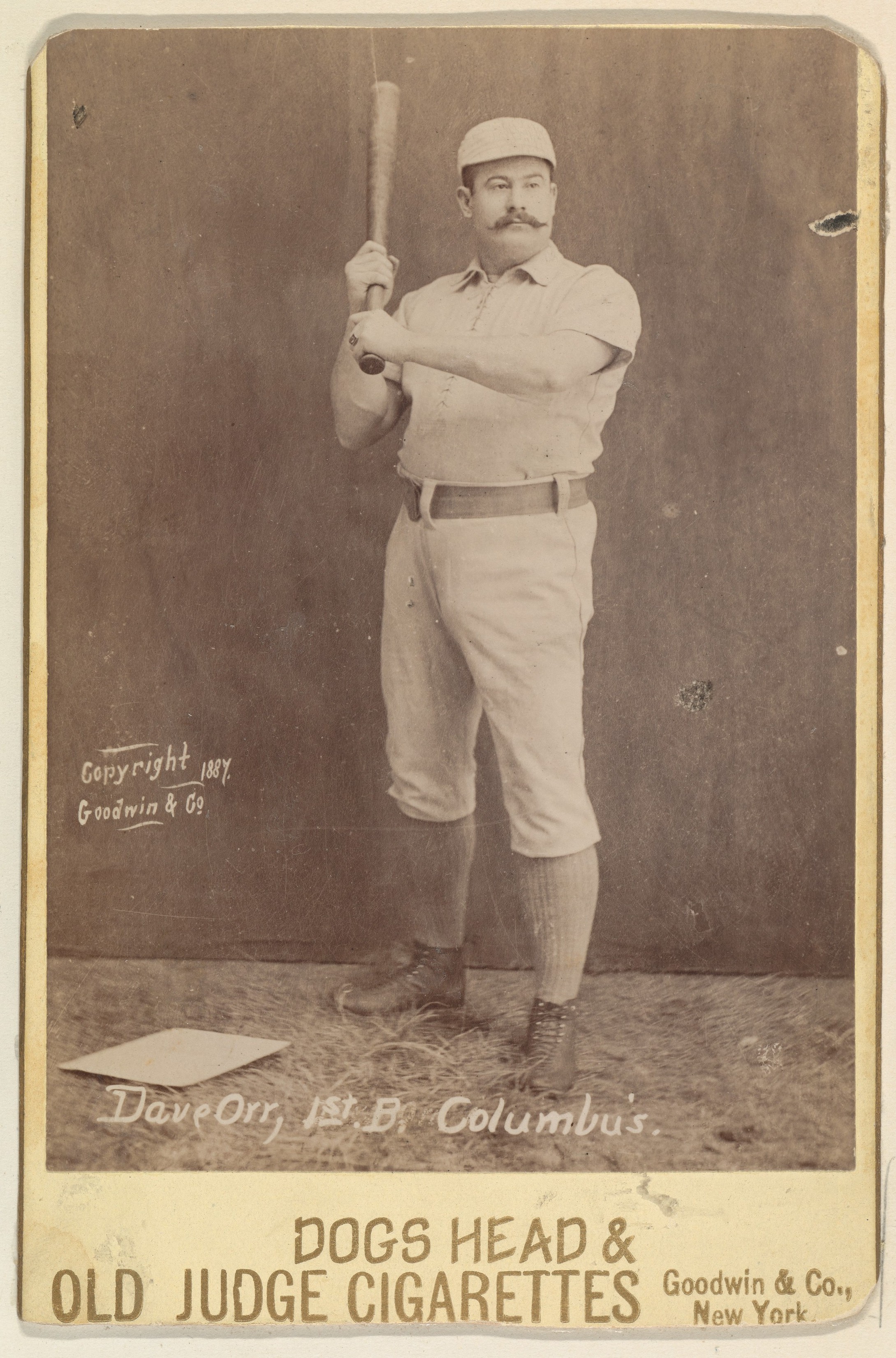 1887 Dave Orr Old Judge Baseball Card