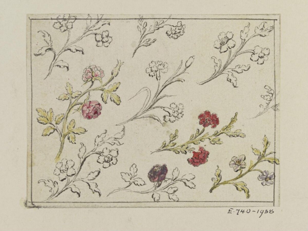 Vintage Floral Study Sketches