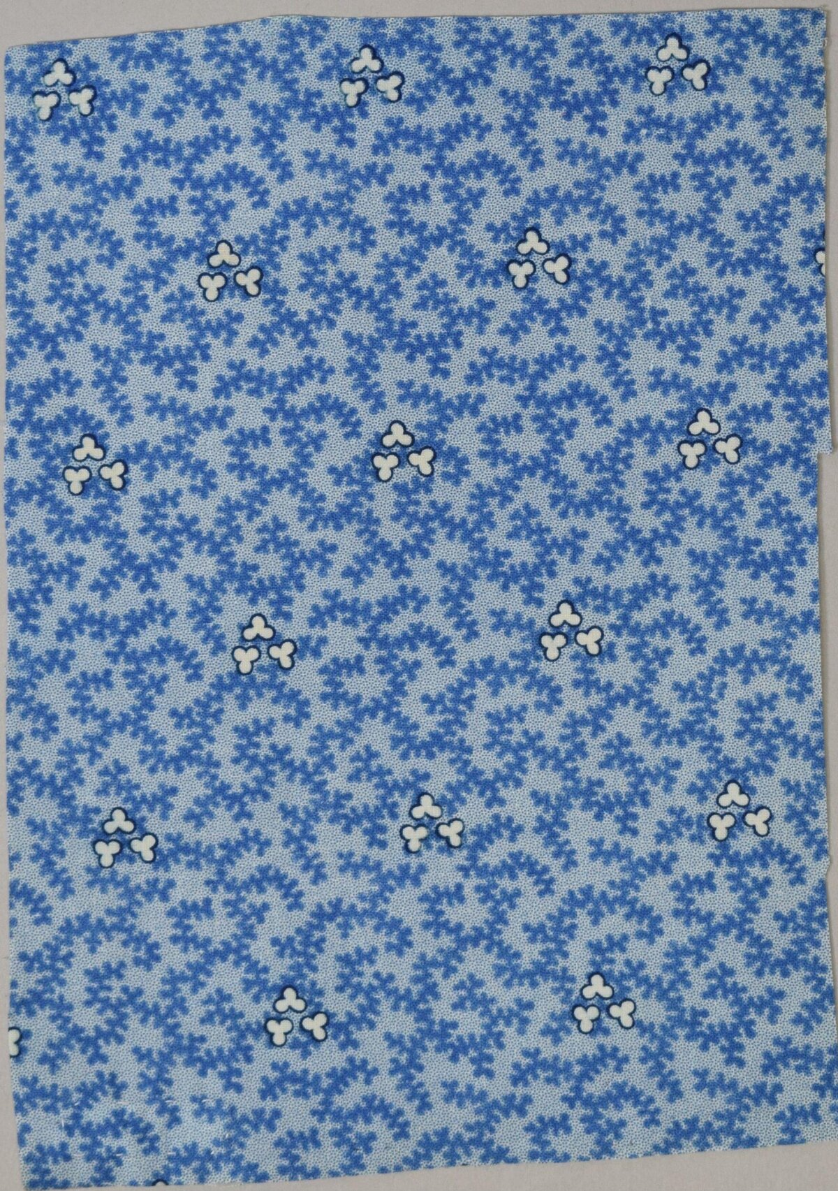Blue Clustered Floral Print Fabric