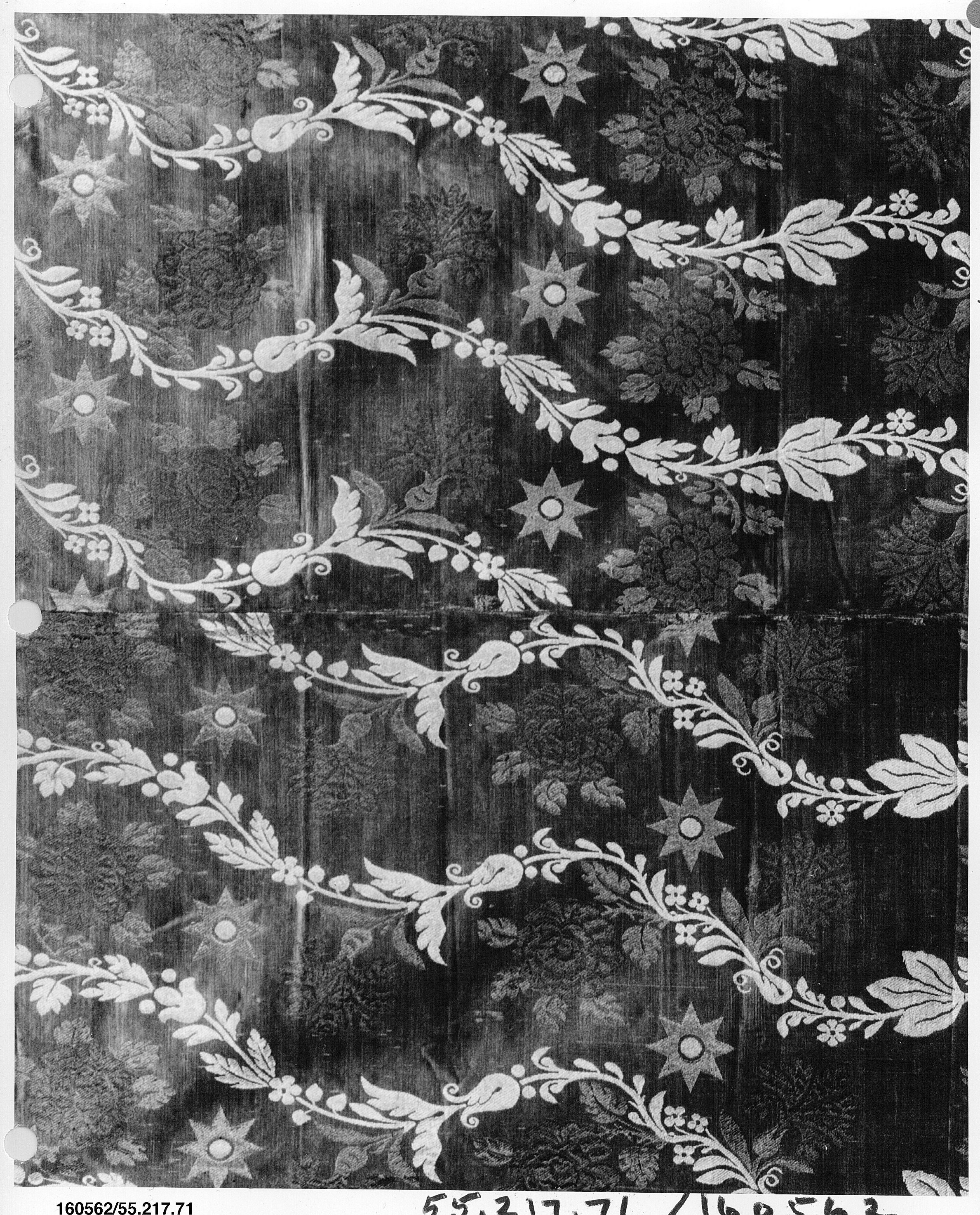 Antique Woven Floral Textile