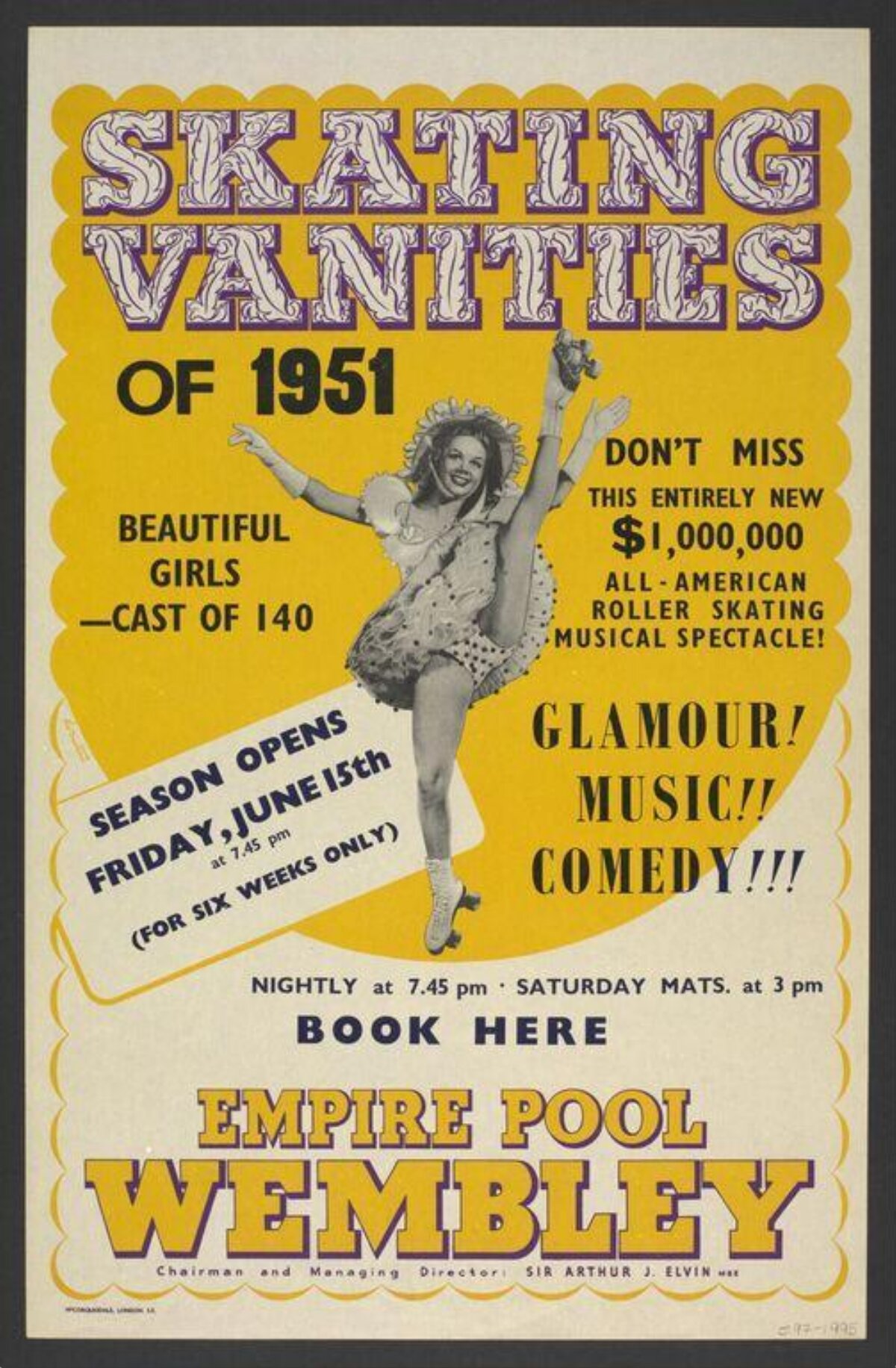 1951 Skating Vanities Show Poster