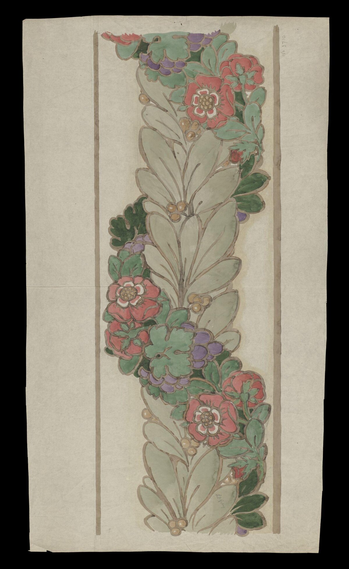 Hand-Painted Decorative Floral Pattern