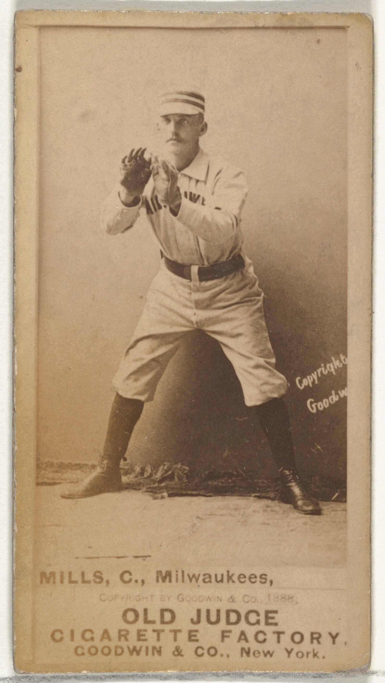 1888 Vintage Milwaukee Baseball Cigarette Card