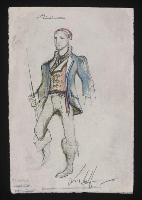 Male Character Costume Design Sketch