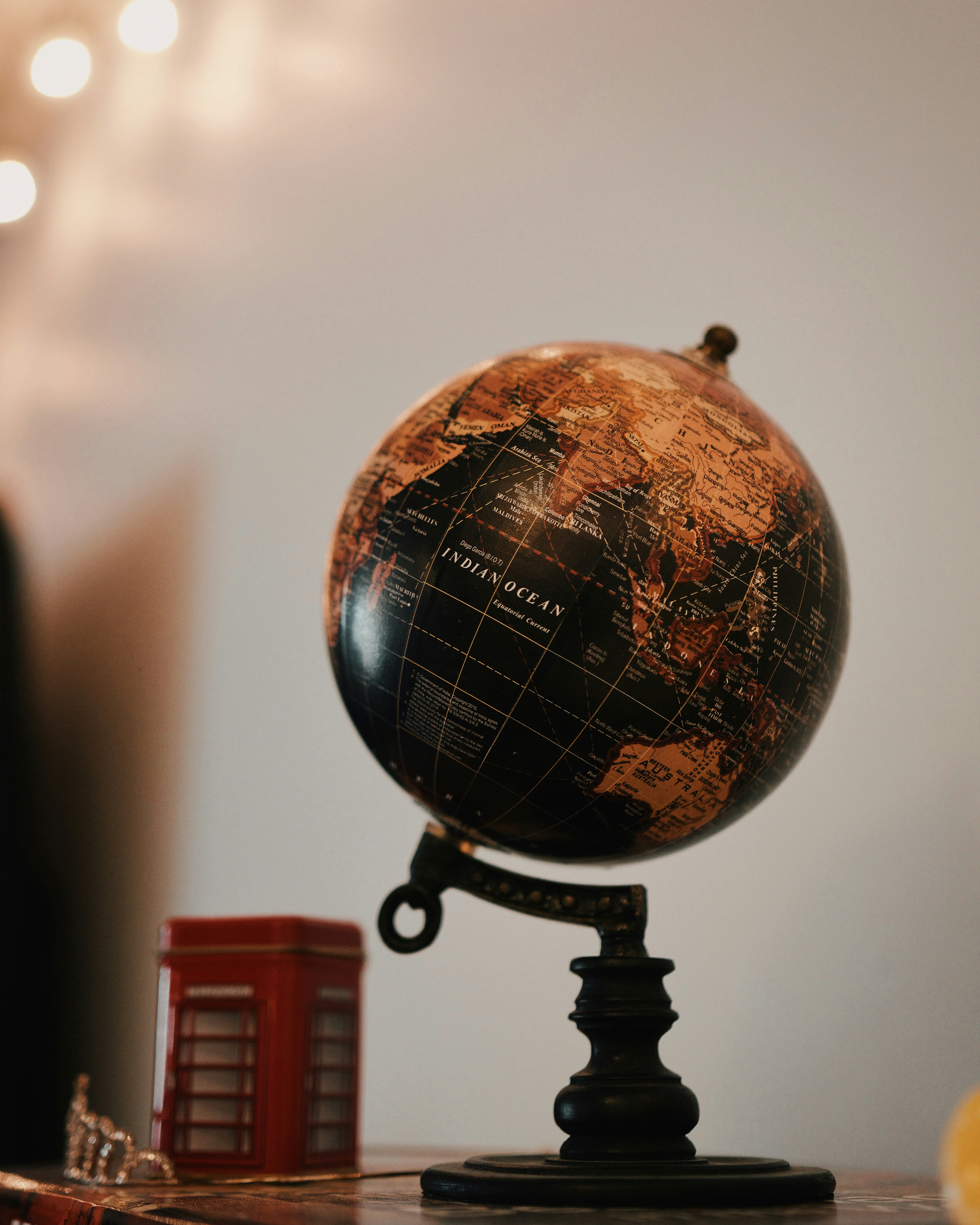 Vintage Desktop Globe Decor