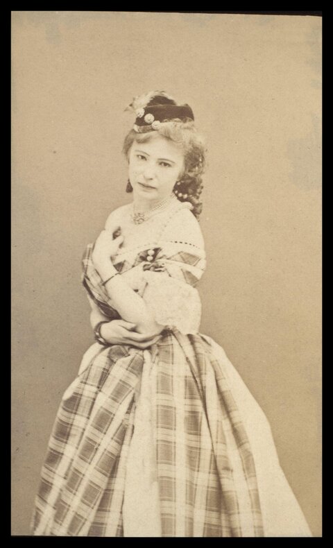 Vintage Sepia Portrait of Victorian Woman