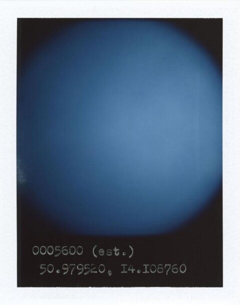 Blue Gradient Polaroid with Coordinates